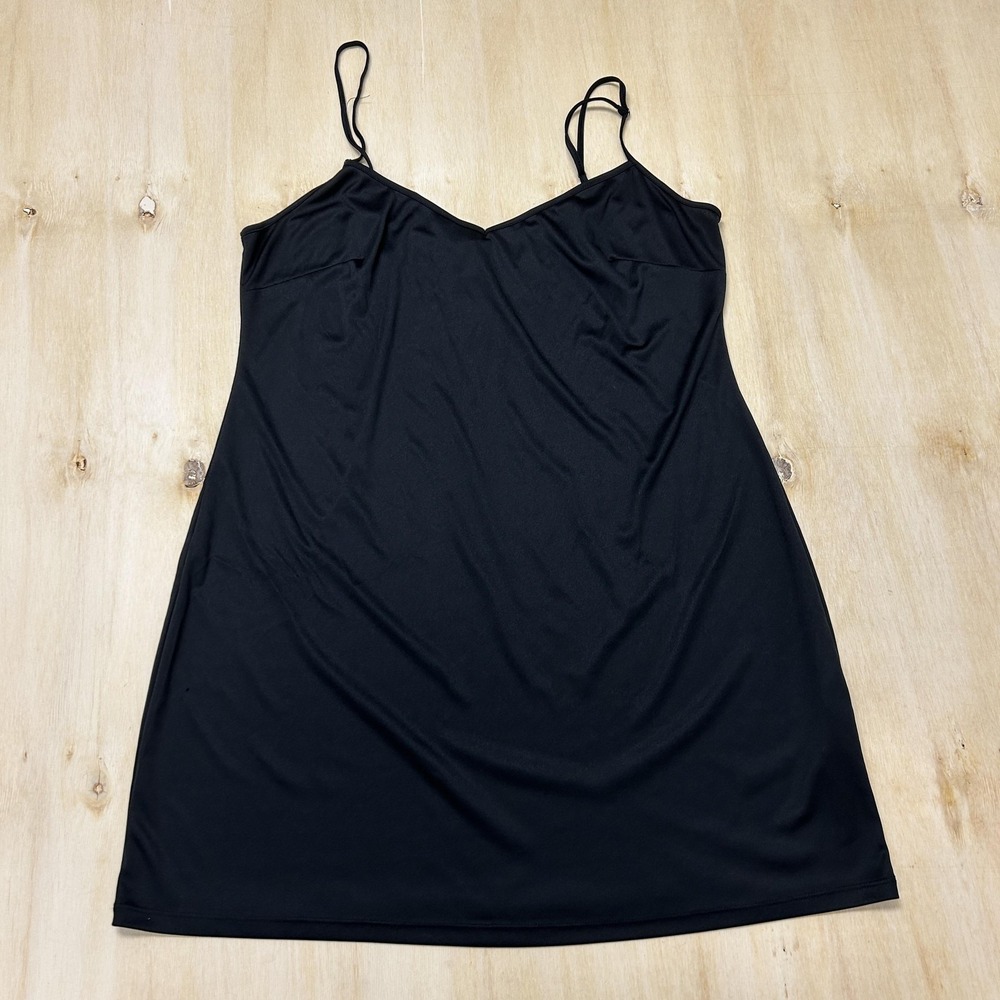 Forever 21 Slip Womens 2X Black Full Plus Adjustable Strap Jersey Lingerie